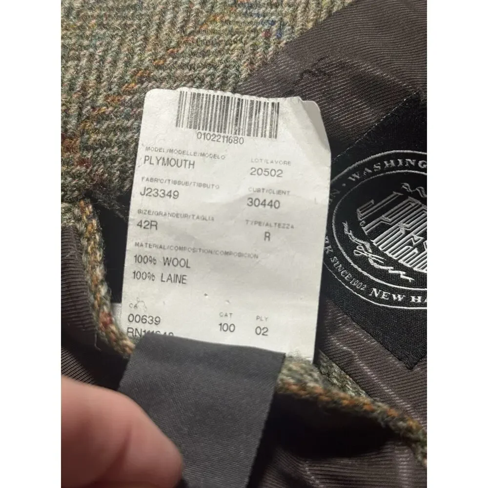 RARE J Press Presidential Harris Tweed Wool Blazer Sports Coat 42R Green